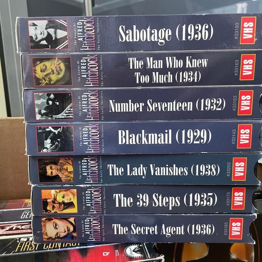 The Genius of Alfred Hitchcock: The Early Thrillers 7 Movie Collection VHS